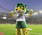 Zakumi 2010 Dünya Kupası, yeşil saçlı, güzel ve dostça leoparın maskotu